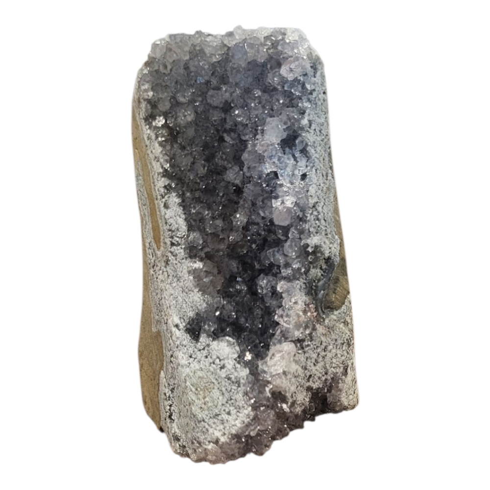 Natural Amethyst Crystal Cluster Cut Base Standing Geode